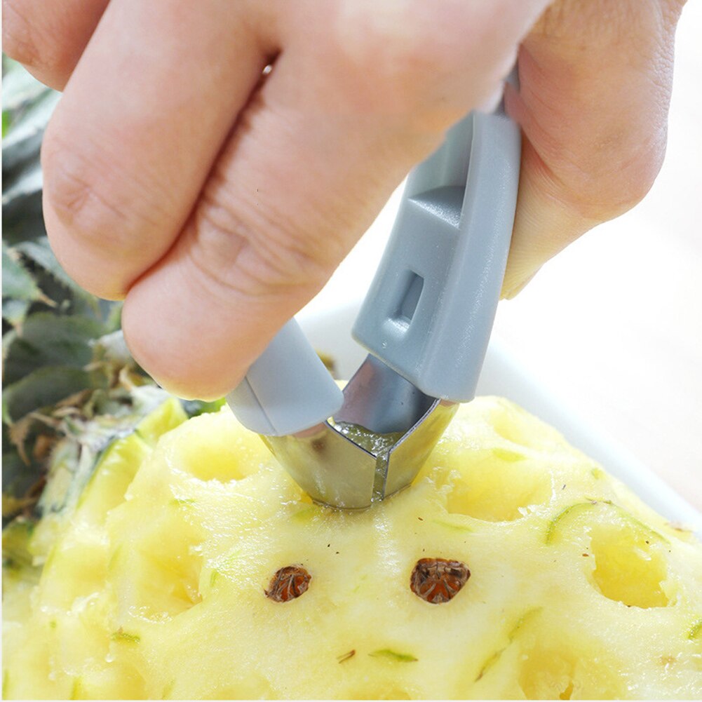 Stainless Steel Pineapple Peeler Strawberry Clip Fruit Pineapple Eye Remover Practical Seed Remover Clip Kitchen Fruit Tools